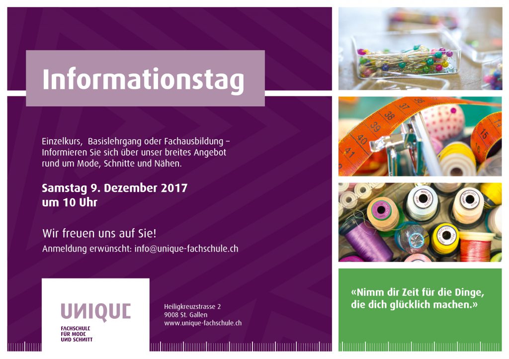 Informationstage Mode und Schnitt Kurse